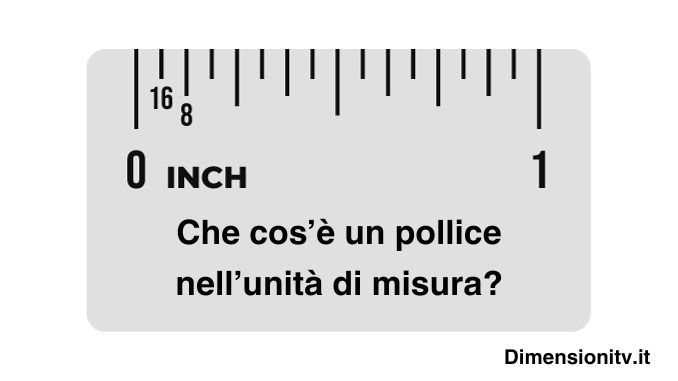 Pollice nell'unità di misura 